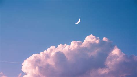 Wallpaper cloud, moon, sky hd, picture, image | Blue sky wallpaper, Uhd ...