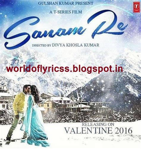 Lyrics Of Song SANAM RE (TITLE SONG) From Movie - SANAM RE ~ World Of ...