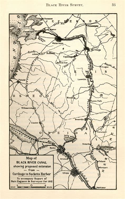 http://www.eriecanal.org/maps/BlackRiverCanal-1912.jpg | Map, Vintage world maps, Chart