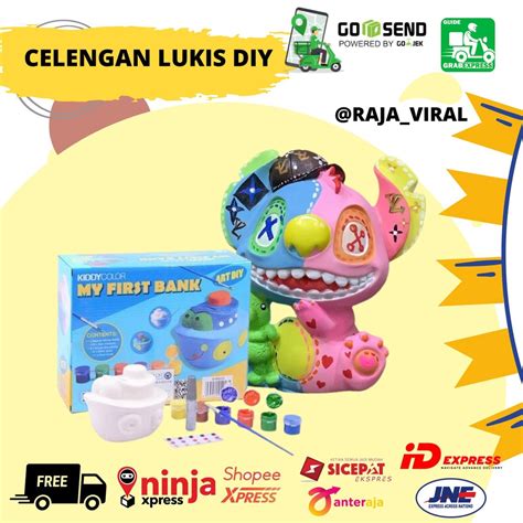 Jual Celengan Lukis Karakter/ celengan lukisan diy/ celengan lukisan ...