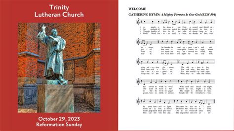 Sunday Worship – October 29, 2023 – Reformation – Trinity Evangelical ...