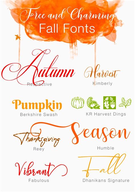 Free And Charming Fall Fonts | Fall fonts, Cricut fonts, Fancy fonts