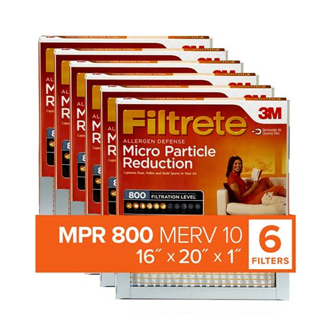 Filtrete 16x20x1, Allergen Defense Micro Particle Reduction HVAC ...