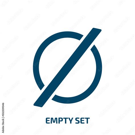 Vecteur Stock empty set symbol icon from signs collection. Filled empty set symbol, empty ...