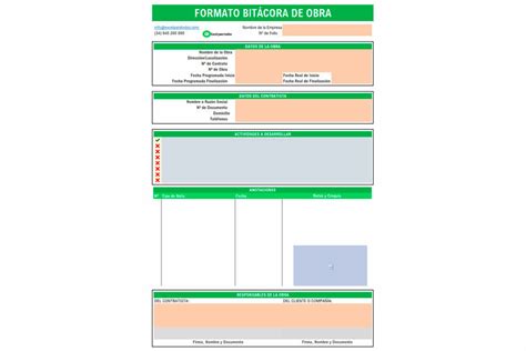 Formato Bitácora de Obra en Excel | Controla Tu Proyecto