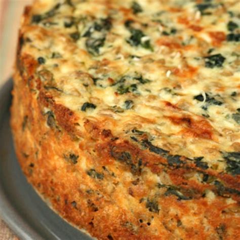 Three Cheese And Spinach Quiche