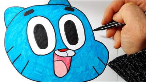 How to draw and color Gumball - Cartonionline.com