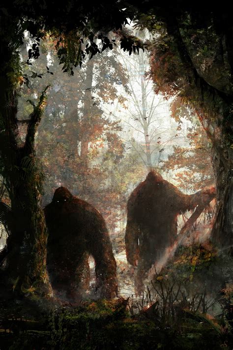 ArtStation - Sojourn With the Sasquatch, sebastien ecosse | Bigfoot ...