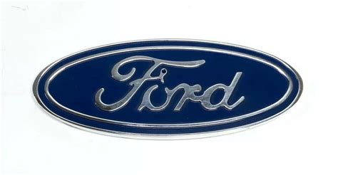 Ford Oval Emblem - Rear 5" Blue & Chrome Premium Billet Aluminum