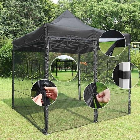 Yescom 4 Pcs Zippered Canopy Tent Walls Mesh Sidewalls for Pop Up 10 ft ...