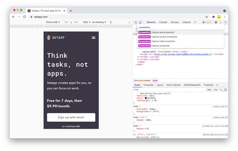 How to use screenshot Chrome tools – Setapp