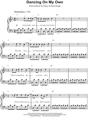 "Dancing on My Own" Sheet Music - 19 Arrangements Available Instantly ...