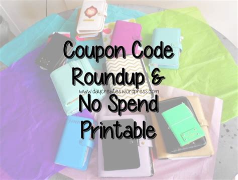 Planning on a Budget: Coupon Code Roundup and No Spend Printable – DayCreates