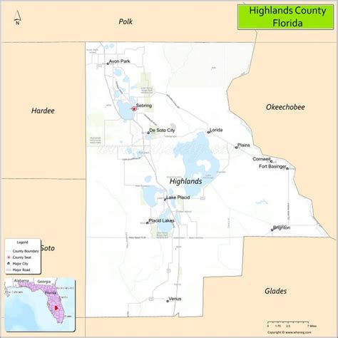 Highlands County Map: Cities, Highways, and More