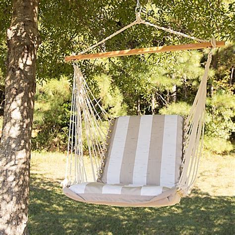 Pawleys Island Cushioned Hammock Swing in Taupe - Bed Bath & Beyond