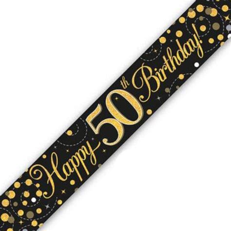 50th Birthday Banner Gold PERSONALISED - Etsy