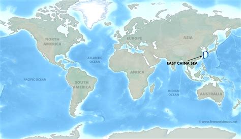 East China Sea map - by Freeworldmaps.net