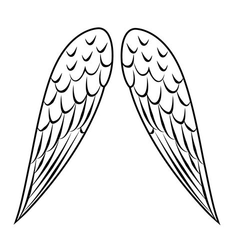 Angel Wings Drawing | Free download on ClipArtMag