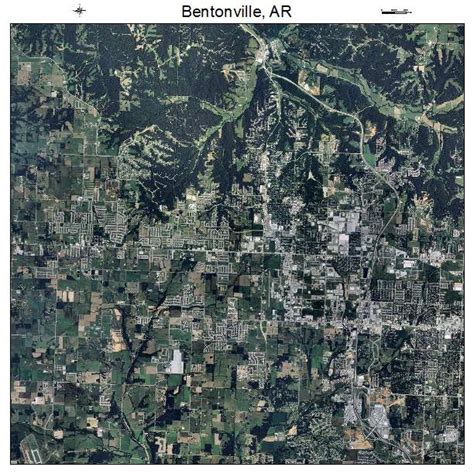 Aerial Photography Map of Bentonville, AR Arkansas