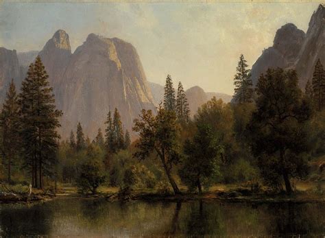 Albert Bierstadt Cathedral Rocks, Yosemite Valley painting | framed ...