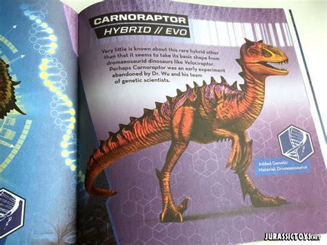 Jurassic World Dino Hybrid book review - Jurassic Toys