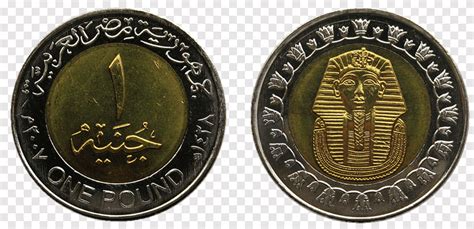 Coin Egyptian pound One pound Piastre, egyptian pound, medal, egypt png ...