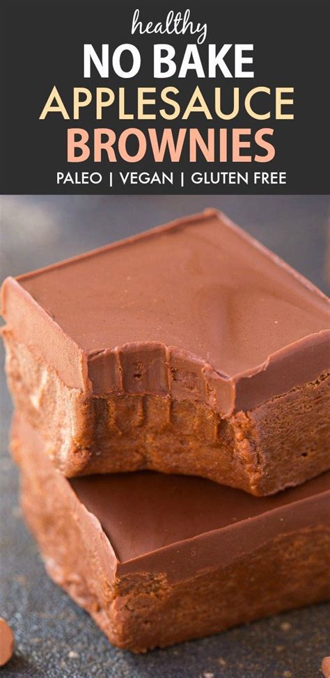 Healthy No Bake Applesauce Brownies (Paleo, Vegan, Gluten Free ...