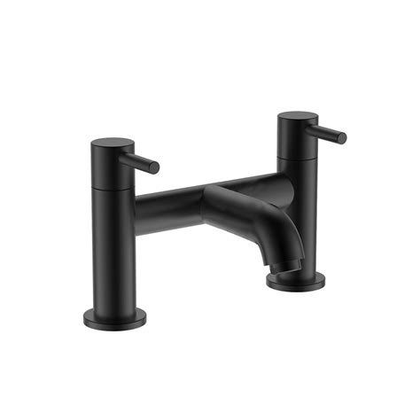 Black Bath Filler | Black Deck Mounted Bath Filler- Fjord Bathrooms