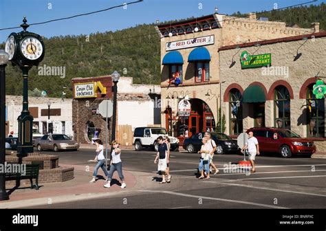 Route 66 road trip Arizona - historic district of Williams, AZ, near Flagstaff. Bars and ...