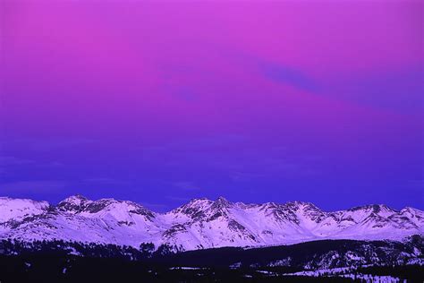 Landscape Mountain Winter Sunset by Amygdala imagery