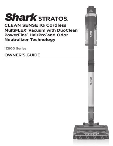 Shark IZ862H Stratos™ Cordless Owner's Guide | Manualzz