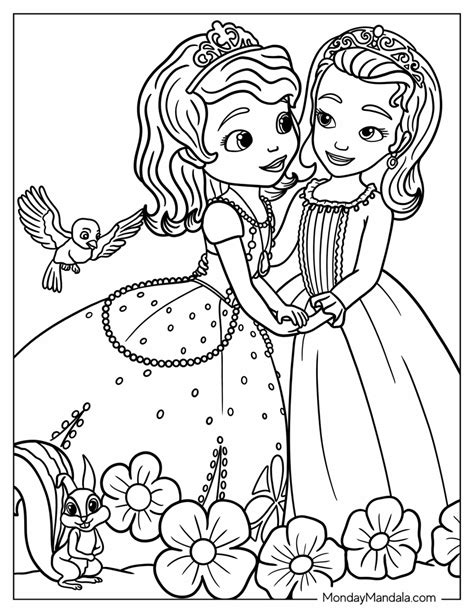 Sofia The First Coloring Pages (Free PDF Printables) – mondaymandala.com