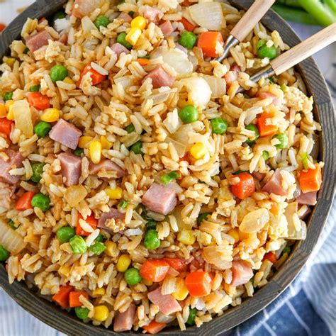 Easy One Pot Ham Fried Rice - Yellow Bliss Road