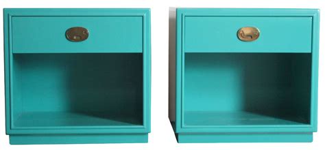 Drexel Teal-Painted Nightstands - A Pair on Chairish.com | Painted night stands, Bedside tables ...