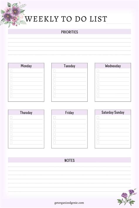 Weekly To Do List Template | How To Make A Weekly To Do List