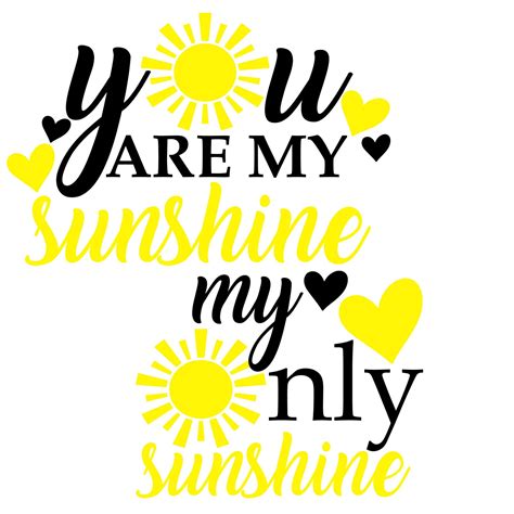 You are my sunshine svg cutting file mother and daughter | Etsy