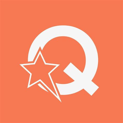 Star Logo On Letter Q Moving Star Symbol Vector Template 27005630 ...