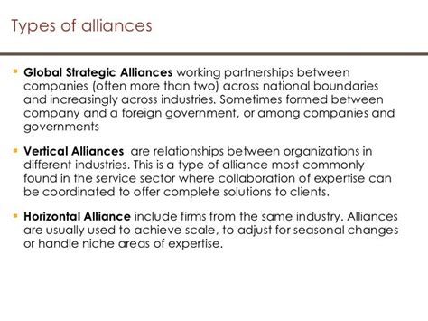 Strategic Alliances