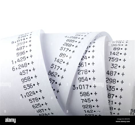 adding machine tape Stock Photo - Alamy