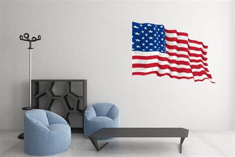 USA Flag Decal American Flag Decal Freedom America Art Star Stripes Banner Bumper Stickers ...