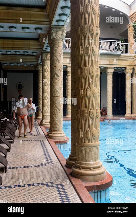 art Nouveau thermal bath Gelert-Bath Gellért fürdö, Kelenhegyi út 4, Budapest, Hungary Stock ...