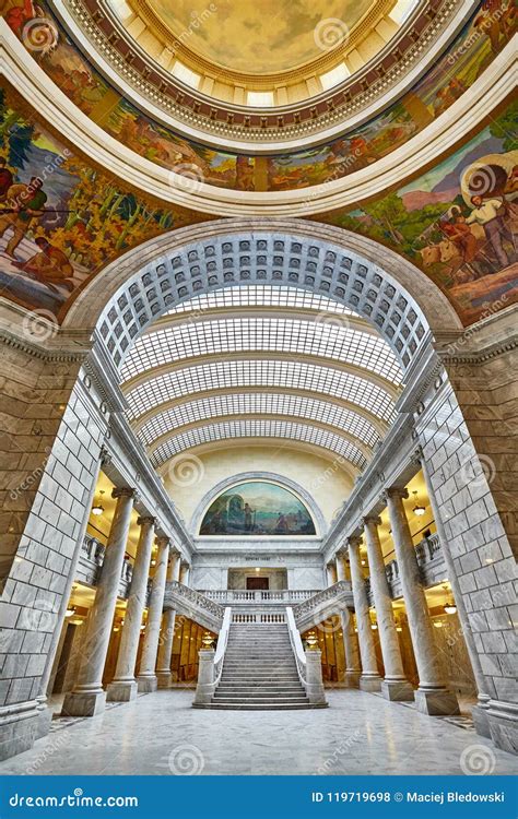 Elegant Interior of the Utah State Capitol Building. Editorial Stock ...