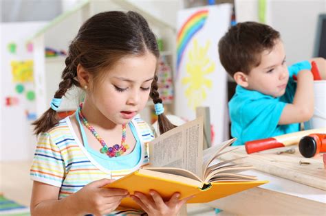 Teach child how to read: Picture Of Children Reading Book