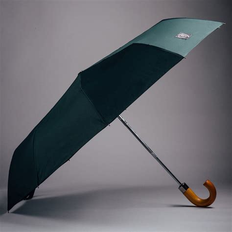 Dark Green Compact Umbrella - Rain and Son - Classic and Stylish Umbrellas