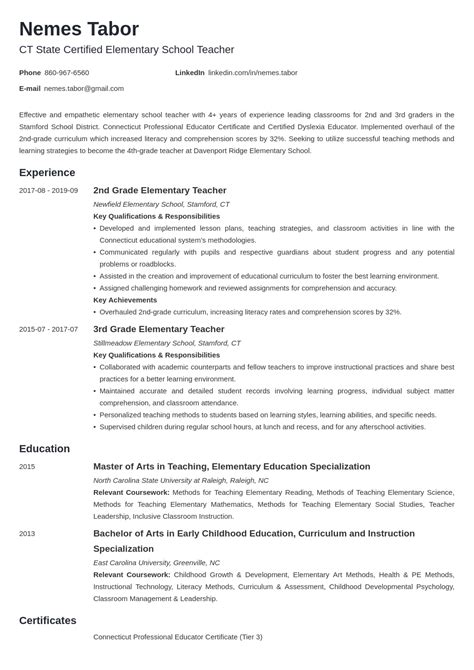 Elementary Teacher Resume—Examples and 25+ Writing Tips