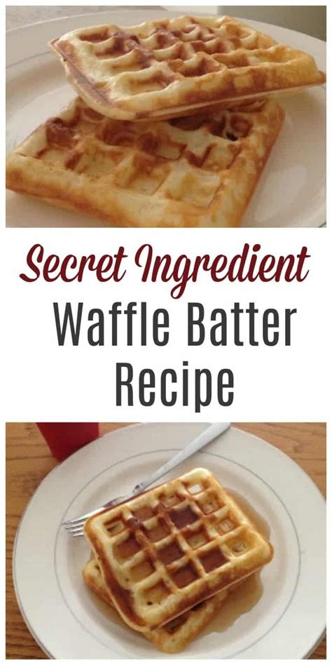 Waffle Batter Recipe {With Secret Ingredient} - Thrifty Nifty Mommy | Batter recipe, Waffle ...