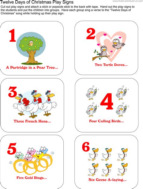 What Are The Twelve Days Of Christmas Can You Identify Them On The Calendar - Printable Online