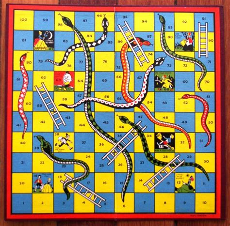 1950's Snakes & Ladders by Good-Win, England - tomsk3000