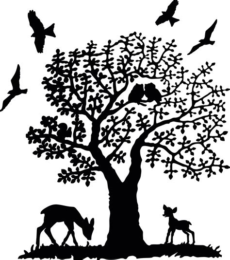 Tree with animal kids bedroom wall sticker - TenStickers