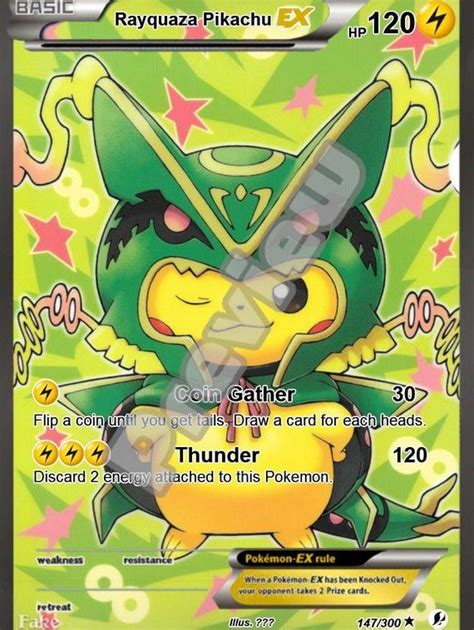 Rayquaza Pikachu Gx Gmax Vmax Gigantamax Ex Pokemon Card - Etsy ...